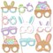 Big Dot of Happiness Spring Easter Bunny Glasses and Masks - Paper Card Stock Happy Easter Party Photo Booth Props Kit - 10 Count